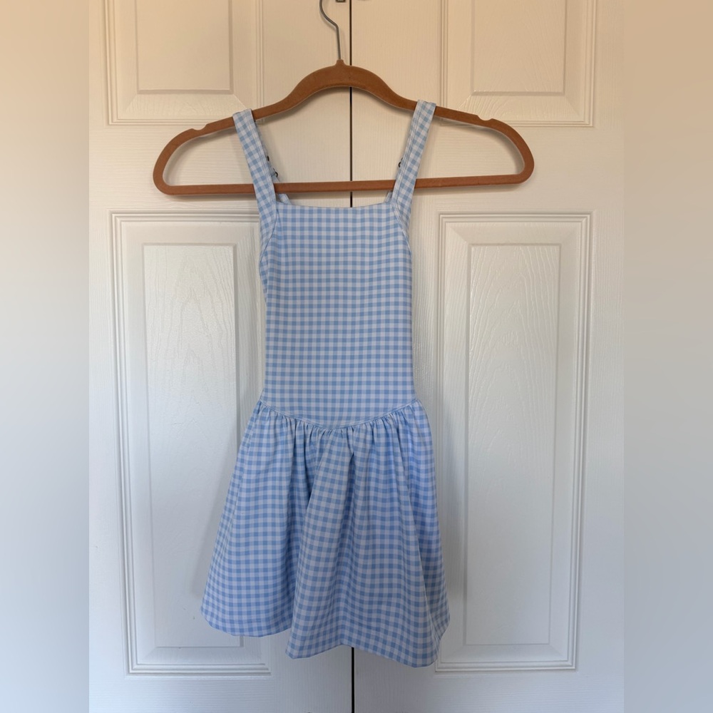 Abercrombie Kids Light Blue Checkered Dress